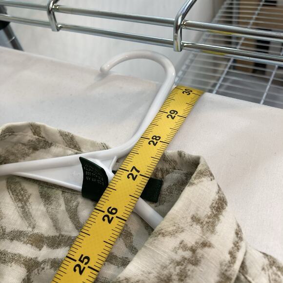 Lauren Ralph Lauren Women's 100% Linen Button Up Blouse Size M Lagenlook Neutral - Picture 3 of 11